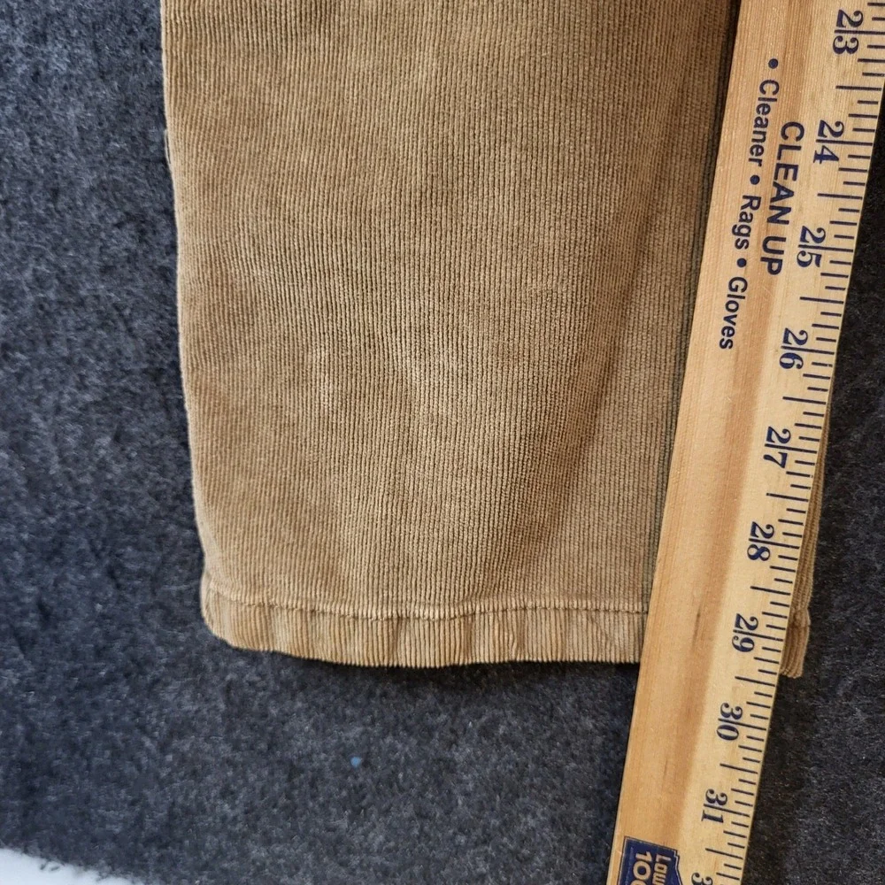 ROWM Mens Corduroy Pants Tan Khaki Straight Leg Five Pocket Trousers 36x30